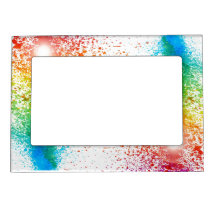 Regenbogen-Farben-Spritzer-Art-magnetischer Rahmen