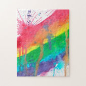Regenbogen-Farben-Spritzer Puzzle (Vertikal)