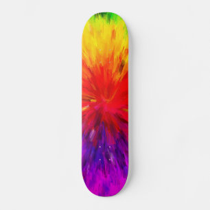 Regenbogen-Farben-Spritzer Skateboard