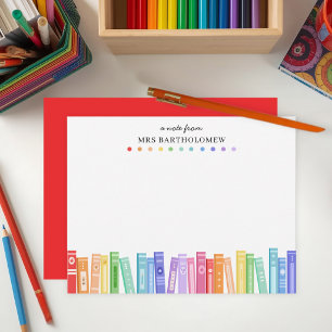 Regenbogen-Farbene Bücher Maßgeschneiderte Bücher  Mitteilungskarte