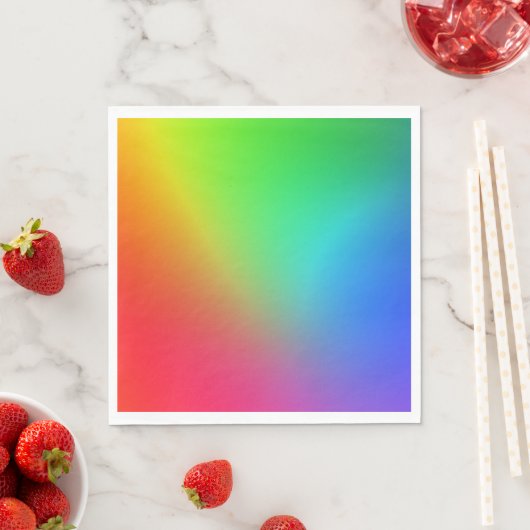 Regenbogen-Farbenverlauf Serviette (Beispiel)