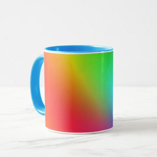 Regenbogen-Farbenverlauf Tasse (Vorderseite Links)