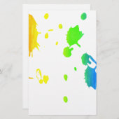 Regenbogen FarbeSpritzer Briefpapier (Vorne/Hinten)