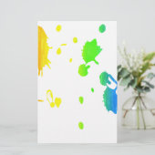 Regenbogen FarbeSpritzer Briefpapier (Stehend Vorderseite)