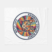 Regenbogen-Farbexplosion Katze Süße Kitty Design - Fleecedecke (Vorderseite (Horizontal))