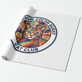 Regenbogen-Farbexplosion Katze Süße Kitty Design - Geschenkpapier (Ungerollt)