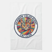 Regenbogen-Farbexplosion Katze Süße Kitty Design - Geschirrtuch (Vertikal)