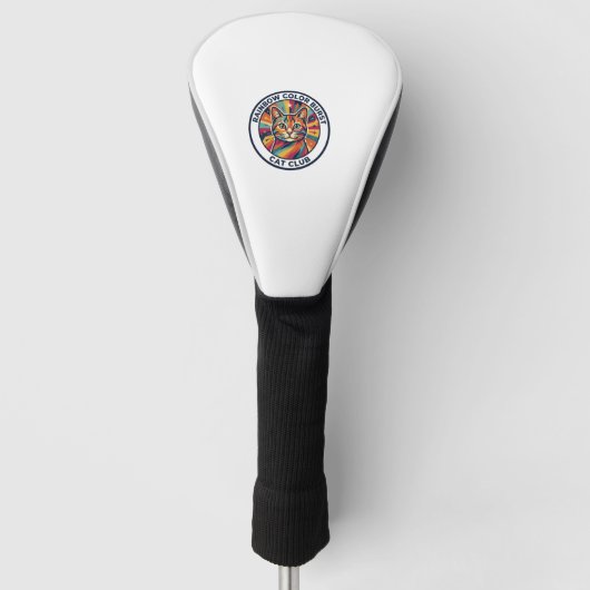 Regenbogen-Farbexplosion Katze Süße Kitty Design - Golf Headcover (Vorderseite)