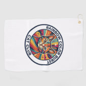 Regenbogen-Farbexplosion Katze Süße Kitty Design - Golfhandtuch (Horizontal)