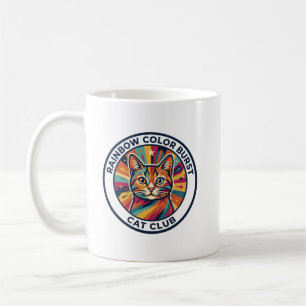 Regenbogen-Farbexplosion Katze Süße Kitty Design - Kaffeetasse