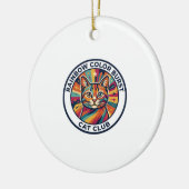 Regenbogen-Farbexplosion Katze Süße Kitty Design - Keramik Ornament (Links)
