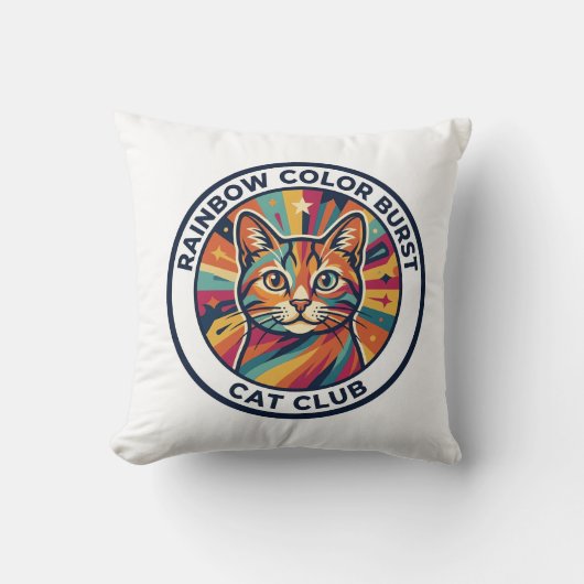 Regenbogen-Farbexplosion Katze Süße Kitty Design - Kissen (Vorderseite)