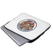 Regenbogen-Farbexplosion Katze Süße Kitty Design - Laptopschutzhülle (Vorne Knopf)