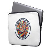 Regenbogen-Farbexplosion Katze Süße Kitty Design - Laptopschutzhülle (Vorderseite Links)