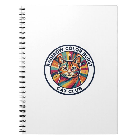 Regenbogen-Farbexplosion Katze Süße Kitty Design - Notizblock (Vorderseite)