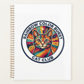 Regenbogen-Farbexplosion Katze Süße Kitty Design - Planer (Vorderseite)
