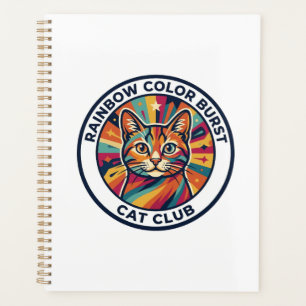 Regenbogen-Farbexplosion Katze Süße Kitty Design - Planer