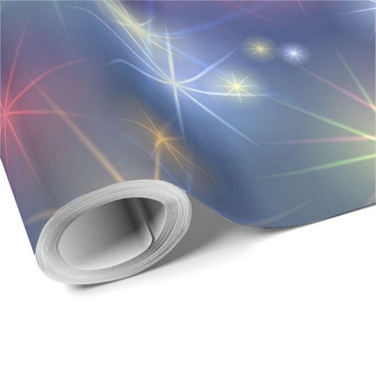 Regenbogen-Farbfestliche Weihnachtssterne Geschenkpapier (Rolleneckpunkt)