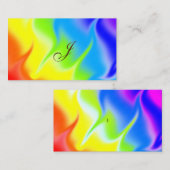 Regenbogen-Farbflamme, heftige Liebe Visitenkarte (Vorne/Hinten)