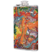 Regenbogen-Farbfliess-Malerei Flachmann (Links)