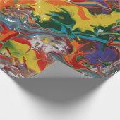 Regenbogen-Farbfliess-Malerei Geschenkpapier (Ecke)