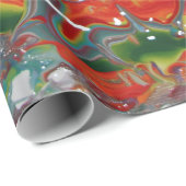 Regenbogen-Farbfliess-Malerei Geschenkpapier (Rolleneckpunkt)