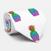 Regenbogen farbige Ananas Krawatte (Gerollt)