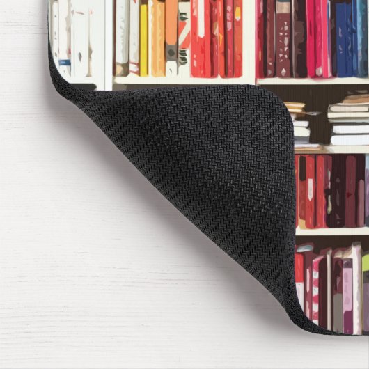 Regenbogen farbige Bücher Mousepad (Ecke)