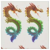 Regenbogen farbige chinesische Drachen Stoff (Nahaufnahme)