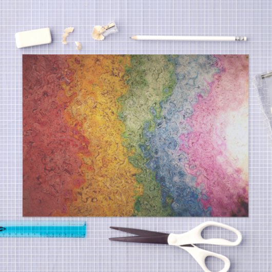 Regenbogen farbige Energie-Streifen Seidenpapier (Handwerk)