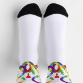 Regenbogen, farbige Hände. Crew Socken (Oben)