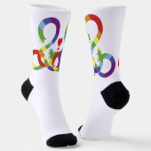Regenbogen, farbige Hände. Crew Socken (Gewinkelt)