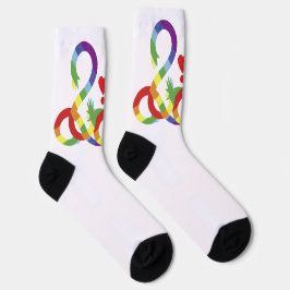 Regenbogen, farbige Hände. Crew Socken