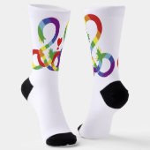 Regenbogen, farbige Hände. Crew Socken (Gewinkelt)