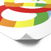 Regenbogen, farbige Hände Poster (Ecke)