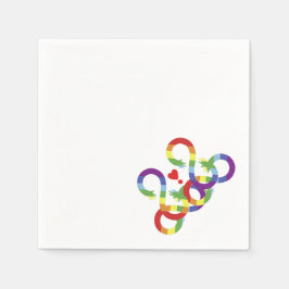 Regenbogen, farbige Hände Serviette