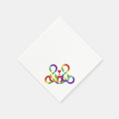 Regenbogen, farbige Hände Serviette (Ecke)