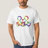 Regenbogen, farbige Hände. T-Shirt (Vorderseite)