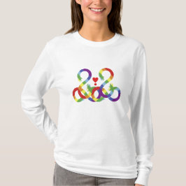 Regenbogen, farbige Hände. T-Shirt