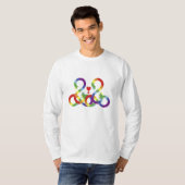 Regenbogen, farbige Hände. T-Shirt (Vorne ganz)