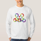 Regenbogen, farbige Hände. T-Shirt (Vorderseite)