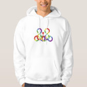 Regenbogen, farbige Hände. T-Shirt Hoodie (Vorderseite)