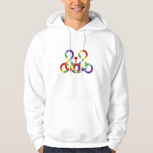 Regenbogen, farbige Hände. T-Shirt Hoodie (Vorderseite)