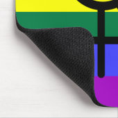 Regenbogen farbige lesbische Stolz-Flagge Mousepad (Ecke)