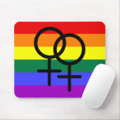 Regenbogen farbige lesbische Stolz-Flagge Mousepad (Mit Mouse)