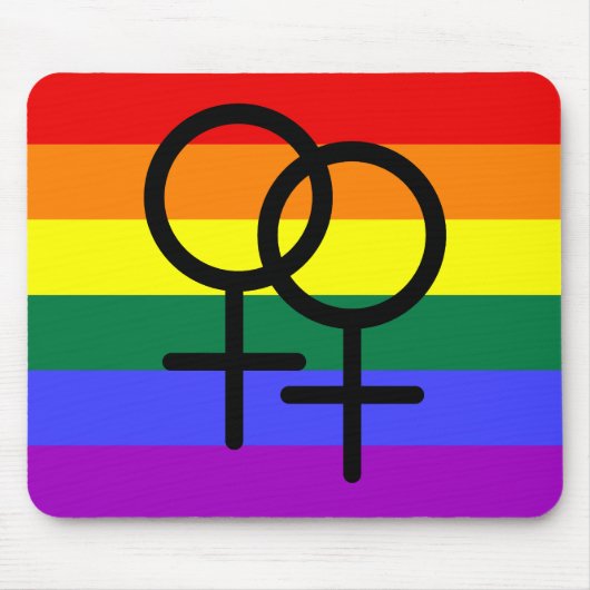 Regenbogen farbige lesbische Stolz-Flagge Mousepad (Vorne)