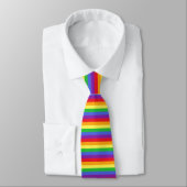 Regenbogen farbige Streifen Krawatte (Gebunden)