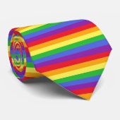 Regenbogen farbige Streifen Krawatte (Gerollt)