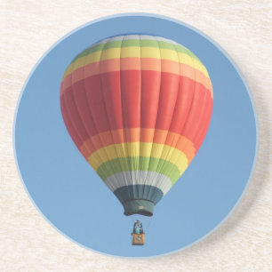 Regenbogen farbiger Heißluftballon Untersetzer
