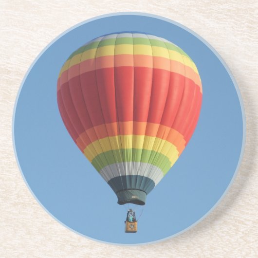 Regenbogen farbiger Heißluftballon Untersetzer (Vorne)